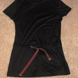 Gucci shirt with a tie in the front